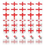 National Flag - English Rugby/Football Country Flag, 8 Pack /40 Tattoos Temporary Face & Body Tattoo Sticker for trips to the pub, Sporting events St Georges Day (England)