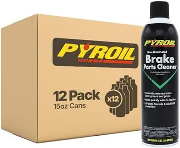 Pyroil Non-Chlorinated Brake Parts Cleaner, No VOC (50 State Formula), Instantly Removes Brake Dust, Grease & Grime, Quick Drying, 15 Oz (Pack of 12)