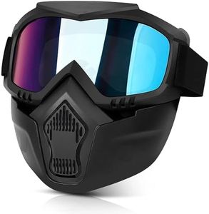 FAYBY Motorcycle Goggles Dust Protection Glasses with Removable Goggles Face Mask Helmet Dust Proof Windproof Riding Sunglasses for Cycling, Motor Bike (Multicolor)