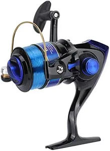 Fishing Reel Tackle,Plastic Spinning Plating Head 12BB for Fresh/Salt Water Sea Fishing Wheel YF Series Fishing Reel(10000-Black)