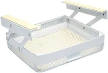 Anything Keeper - Organizer for Home, Kitchen, Bathroom, RV, Small Spaces - Storage Organizers - Compact Metal Basket - Under Cabinet Holder - Easy Install - Holds Strong - 11 x 10 x 2.5 in - White