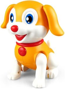 VGRASSP Musical Walking Jumping Smart Dog Toy for Children Funny Robot Dog for Kids with LED Lights, (Color as per Stock)