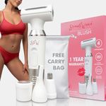 Facial Hair Removal Machine|Eyebrow Trimmer & Epilator|Trimmer For Women Private Part|2 In 1 Trimmer 400 mAh Battery 1 Year Warranty|Painless Hair Removal Machine|Nose Hairs Remover,White (4 in 1)