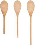 Cook Easy 3PCS Bamboo Cooking Spoons,Oval Wood Spoons for Mixing Salad,Sauce Soup Stirring Ladle,Nonstick Kitchen Serving Utensils Cookware Tasting Spoons for Baking Stirring Scraping Flipping