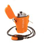 Survival Frog Tough Tesla Lighter 2.0 - Waterproof & Windproof Lighters - Flameless Top-Facing Dual Arc Plasma, USB Rechargeable Electric w/Built-in Flashlight, Camping, Survival Fire Starter (Orange)