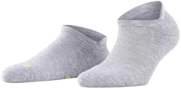 FALKE Women's Cool Kick Sneaker Socks, Breathable, Cooling Effect, Polyester, Ankle Length, Everyday Casual, Grey (Light Grey 3400), 5-6, 1 Pair