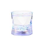 2 Water Activated Liquid Activated LED Drinking Glasses Flashing Glass Light Up 240ml Multi Coloured Novelty Tumbler Wedding Induction Reusable LED Light Drinking Water Glasses Cocktail Glasses