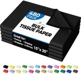 480 Sheets Bulk Black Tissue Paper 