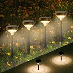 Linkind Solar Pathway Lights Outdoor 8 Pack, Warm White Solar Path Lights Waterproof, Solar Lights Landscape Pathway Lights for Patio Walkway Yard Driveway Backyard