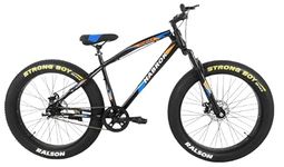 HABROK Fat TIRE Mountain Bike Simgle Speed with 26X4 inch Wheel Frony Suspension, Dual Disc Brakes Cycle for Adults/Unisex (Black)