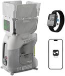 TENNIIX Basic Tennis Ball Machine, 18.7LB Portable Tennis Robot, 4H Runtime & 100+ Ball Capacity, Smart App & Voice Control, Multi-Training Mode, LED Display, 75MPH, Ideal for Beginners & Pro, Gray