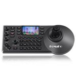 FoMaKo PTZ Controller PoE PTZ Camera Controller 3" LCD Screen Preview, 4D Joystick PTZ Controller for Church Live Service Education, Visca PELCO D/P RS232 RS485, Black