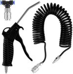 Fippy Truck Air Duster Gun with 5 Metre Recoil Air Hose, Air Seat Blow Dust Gun Heavy Duty Air Gun Cleaning Kit for Truck Semi Trailers