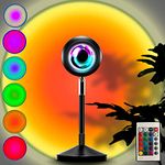 Sunset Lamp Projector,Sunset Projection lamp LED Night Light Projector,180 Degree Rotation Sunset Light with Remote Control,USB Rainbow Projector Lamp for Selfie/Living Room/Theme Party Bedroom Decor