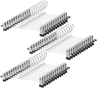 GoodtoU Pants Hangers 50Pcs Skirt Hangers Pant Hangers with Clips Jean Hangers Trouser Hangers Metal Slack Hangers Clothes Hangers for Pants Hanger Clip