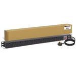 Dynamode 12 Way Vertical 13a Switched Power Distribution Unit (PDU) For Server Cabinets Made Of Aluminum Alloy With UK Plug input Vertical Rackmount, 1.8M Cable for Home and Office