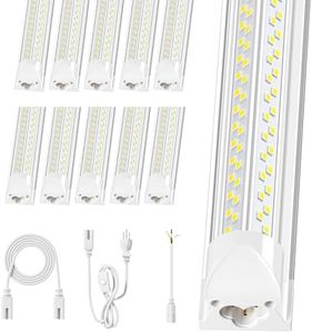 ELEKICO 8ft Led Shop Light, Super Bright 100w 5000k 15000lm 8' Led Shop Lights 8ft, Linkable 96" 8 Foot Shop Light 8 Ft for Garage Warehouse Factory Barn Garage 10pack