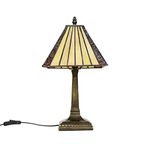 MiniSun Tiffany Style Bronze Base and Traditional Stained Glass Lampshade Table Lamp for Living Room Bedroom Bedside Desk Lamp