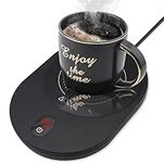 PYXISTIFY Coffee Mug Warmer For Desk – Electric Coaster with 5 Temp Gears up to 203 ℉ (95 ℃) – 12 hrs Auto Shutoff Waterproof Plate for Heating Tea Cocoa Milk – Smart Gravity Beverage Warming (No Cup)