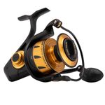 PENN Spinfisher VI Spinning Reel, Fishing Reel, Sea - Inshore Fishing, Sea Fishing Reel With IPX5 Sealing That Protects Against Saltwater Ingression, Caters for different species, Black / Gold, 10500