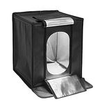 MVPRO 50 ×50cm. Portable Photo Studio Shooting LED Tent Light Cube Diffusion Soft Box Kit Adjustable Brightness Portable Shooting Tent with 4 Colors Backdrops (Black White Red Blue) for Photography