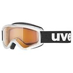 uvex Speedy Pro - Ski Goggle for Kids - Contrast Enhancing - Extended Field of Vision & Anti-Fog Coating - White/Lasergold - One Size