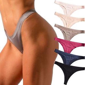 VISSAY Seamless Thongs for Women Silk G-String Thong Underwear Sexy Comfortable thong panties, 11 Assorted Ribs, Large