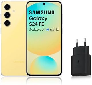 Samsung Galaxy S24 FE, Smartphone Android 5G avec Galaxy AI, 128 Go, Chargeur Secteur Rapide 25W Inclus, Smartphone déverrouillé, Jaune, Version FR