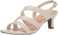 Easy Street Women's Como Heeled Sandal, Bone, 9.5 Narrow