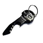 DMW Keychain Bottle Opener, Black Skull Beer Openers for Father, Huband and Boyfriend (Metal)