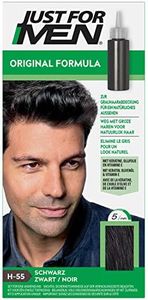 Just For Men Gel Colorant, Teinture Cheveux Noir, Coloration Cheveux Homme, Couvre Les Cheveux Blancs Et Restaure La Couleur D'Origine Pour Un Résultat Naturel, Rapide Et Facile, H55