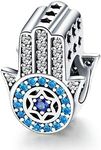 Blue Crystal Evil Eye Bead Charms F