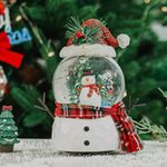 TZSSP Musical Christmas Snow Globe Water Globe Glitter Snowman with Figurine Water Ball Snow Globe Ornament Decoration Plays We Wish You a Merry Christmas