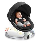 Fdlscpem Electric Baby Swing for Infant, Baby Bouncer from Birth with Bluetooth and app,5 Speeds 3 Timers, Removable Seat Cushion, Newborn Toddler Chair