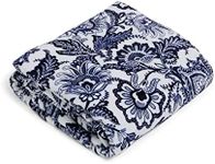 Vera Bradley Oversized Fleece Plush Throw Blanket, Java Navy & White, Java Navy & White, Twin/Twin XL