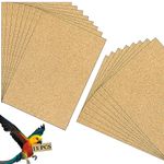 Gravel Paper for Bird Cage,Birdcage Liner Papers Cuttable Gravel Liner Sea Sand Paper Pet Animal Cages Cushion Great for Hard-Billed Birds Parrot | Clean Safe & Aids in Digestion (15 PCS - 17" x 11")