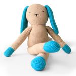 shumee Knitted Bunny(Oreo) Plush Toy (0+ Years) | Multicolor | Organic Cotton Toy | Cuddly Buddy Toy for Kids | Child Safe & Non Toxic