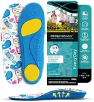 PerseveranX Kids Soft Cushioning Arch Support Insoles for Roomy Shoes – Slightly Thick Inserts for Flat Feet, Plantar Fasciitis, Heel Pain Relief, and Better Posture