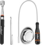 HORUSDY 4 Pack Telescoping Magnetic Pickup Tool - Extendable Magnetic Pick Up Tools,Flexible Bendable Spring Magnet Stick