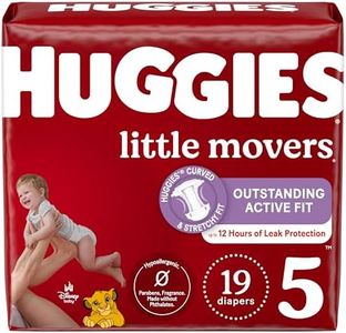 Huggies Size 5 Diapers, Little Movers Baby Diapers, Size 5 (27+ lbs), 19 Count