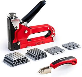 Upholstery Heavy Duty, 4 in 1 Stapler Gun with 6000 Staples, Remover, Manual Brad Nailer Power Adjustment Stapler Gun for Wood, Upholstery, Carpentry, Decoration DIY Staple Gun