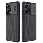 for Xiaomi redmi Note 12 Pro Plus 5G Case, Nillkin Slim case Protective Cover with Camera Protector Hard PC TPU Ultra Thin Anti-Scratch Phone Case for Redmi Note 12 pro+ Plus 5G (Black)
