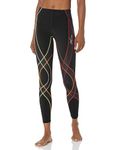 CW-X Women's Endurance Generator Joint and Muscle Support Compression Tight, Black/Gradient Rooibos, Small