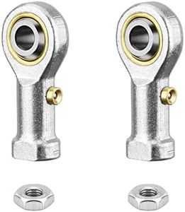 HiPicco PHSB4 Rod End Bearing 1/4 Inch Bore and 1/4-28 Right Hand Thread, Self-Lubricating Female Heim Joint Rod Ends, Includes Jam Nuts 2pcs