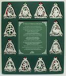 12 Days of Christmas Ornament Set, Set of 12 Metal Ornaments, 3 1/8-Inches, by Abbey & CA Gift