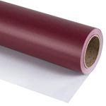 RUSPEPA Wine Red Wrapping Paper Solid Color for Christmas, Wedding, Birthday, Shower, Congrats, and Holiday - 17.5 Inches X 32.8 Feet