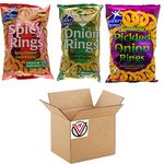 Spicy Rings, Onion Rings & Pickled Onion Rings Sharing Snack Bag 150g - 03 Mixed Flavour Bags