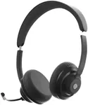 COOLPO Wireless Headset with AI Smart Mic, Bluetooth 5.2 Headphones, Dual Chips 13K+ Noise Reduction Mic, 40Hrs HiFi Computer Headset with USB Dongle, Mute Boom, Call/Meeting/Remote Work/Call Center