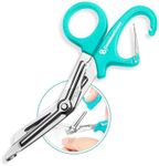 Trauma Shears with Carabiner - Stainless Steel Bandage Scissors for Surgical, EMT, EMS, Medical, Nursing, and Veterinary Use, First Aid Supplies and Accessories, 5.5-inch (Tiffany Blue)