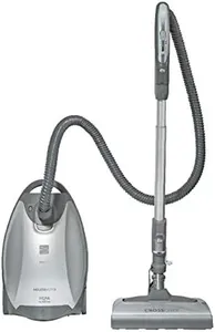 Kenmore Elite 21814 Pet Friendly CrossOver Lightweight Bagged HEPA Canister Vacuum with Pet PowerMate, Extended Telescoping Wand, Retractable Cord, 2 Floor Nozzles, and 4 Cleaning Tools-Silver/Gray